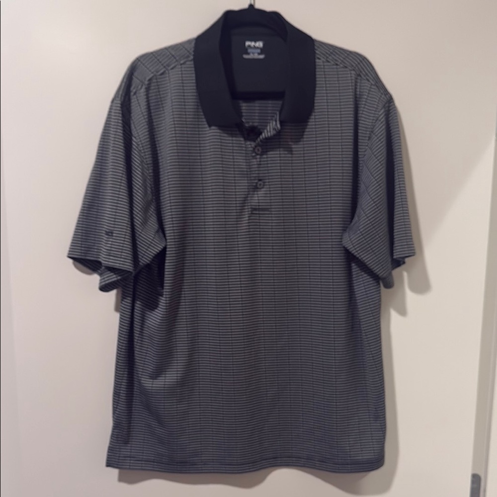 Ping Black Polo Shirt Short Sleeve